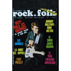 ROCK & FOLK 012  n° 12 Novembre 1967 Johnny HALLYDAY ANIMALS ELVIS PRESLEY JAMES BROWN