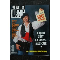 Paroles & Musique  n°  28    * 1990  04  *  BASHUNG CABREL CLERC DUFRESNE GAINSBOURG GOLDMAN RENAUD SARDOU LARA Le FORESTIER