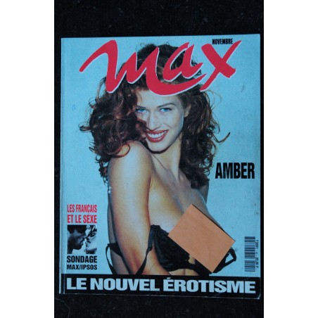 MAX 041 NOVEMBRE 1992 COVER AMBER SMITH + POSTER GEENA DAVIS VAL KILMER LE  AU CINEMA