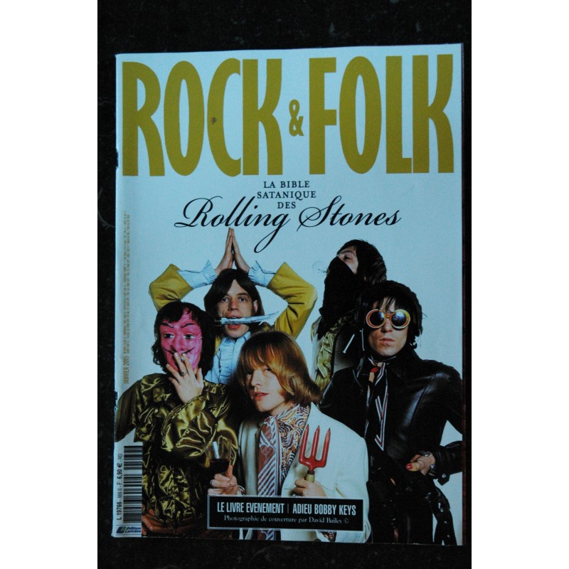 ROCK & FOLK 569  janvier 2015  COVER  La Bible Satanique des ROLLING STONES Billy Idol Julian Casablanca