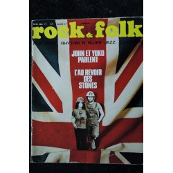 ROCK & FOLK 052 1971 MAI COVER JOHN LENON & YOKO ELVIS PRESLEY PETE DROUOT ELTON JOHN UNDERGROUND
