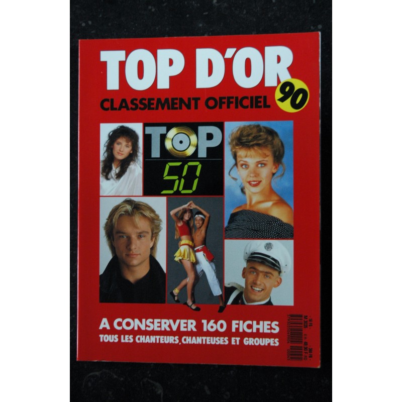 TOP D'OR 1990 CLASSEMENT OFFICIEL TOP 50 1989 160 Fiches COLLECTOR