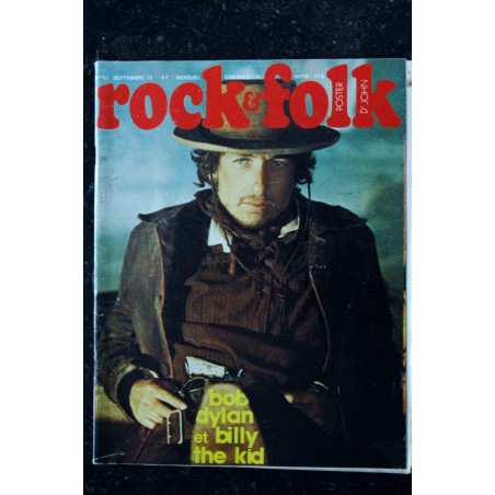 ROCK & FOLK 080 SEPTEMBRE 1973 COVER BOB DYLAN & BILLY THE KID MILES DAVIS BOB DYLAN PHILIP GLASS