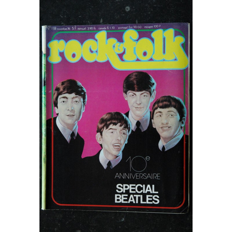ROCK & FOLK 118  NOVEMBRE 1976  SPECIAL BEATLES 48 pages Kraftwerk Led Zeppelin