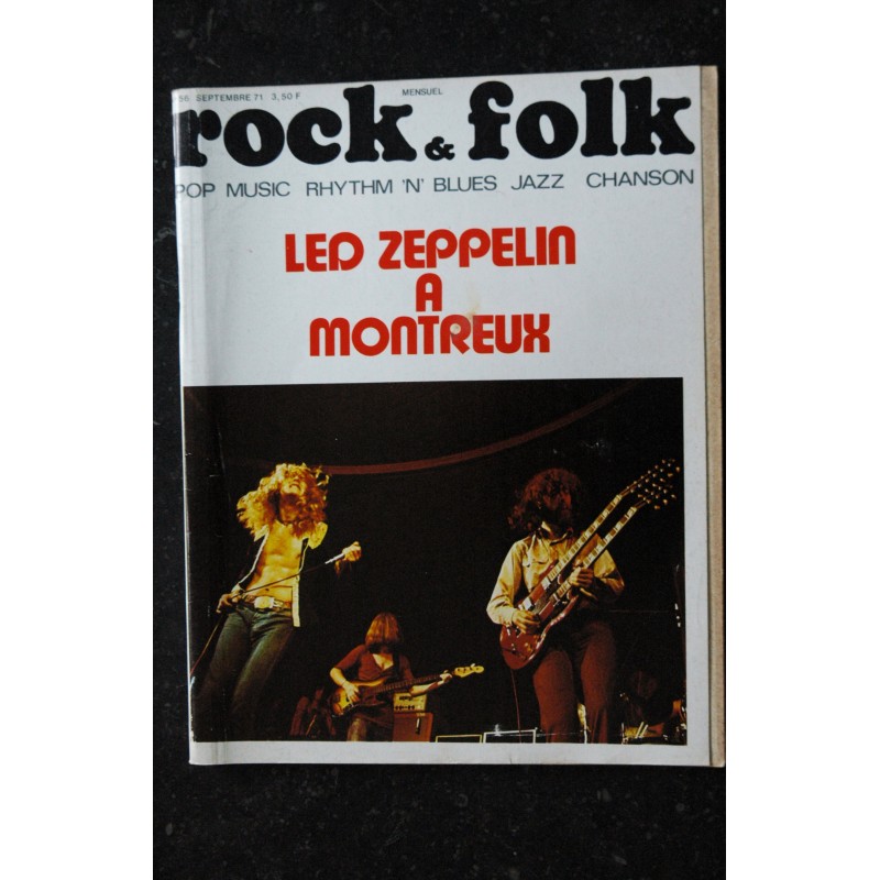 ROCK & FOLK 056 1971 SEPTEMBRE COVER LED ZEPPELIN BOB DYLAN VANGELIS MAGMA JIM MORRISON CARAVAN