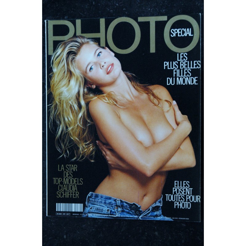 PHOTO 270 MARS 1990 SPECIAL LES + BELLES TOP-MODELS COVER CLAUDIA SCHIFFER LINDA EVANGELISTA