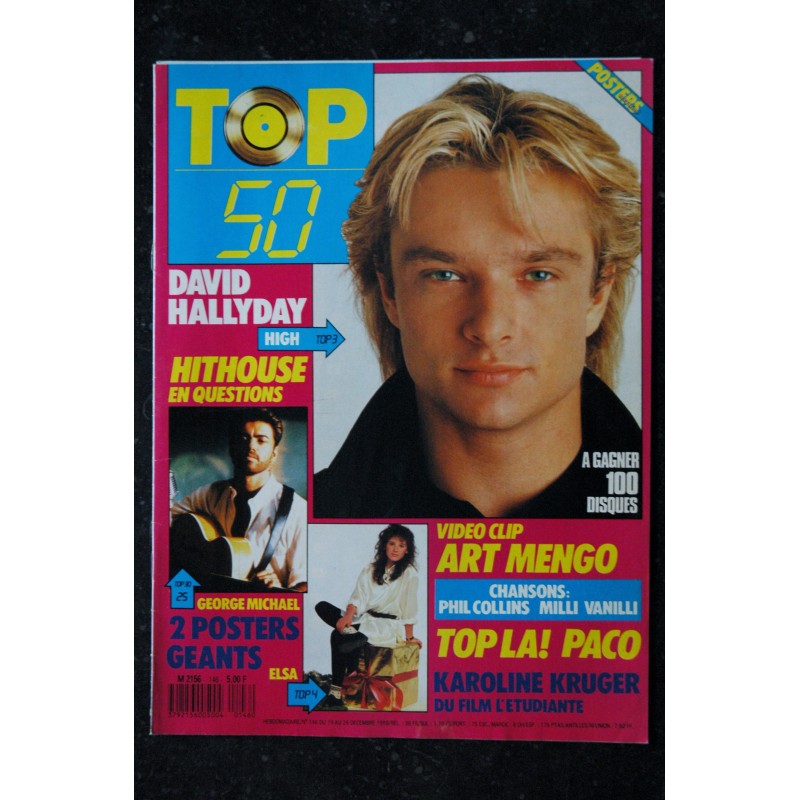 TOP 50 146 1988 David Hallyday + Posters Geants George Michael Elsa Hit House Art Mengo