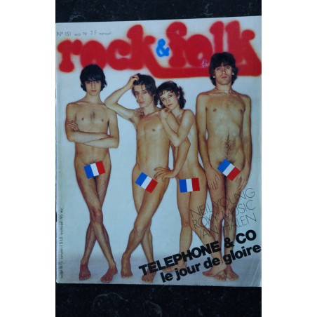 ROCK & FOLK 151 AOUT 1979 COVER TELEPHONE NEIL YOUNG ROXY MUSIC SCREAMERS MOTORHEAD