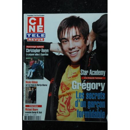 CINE TELE REVUE 2004 21 Oct. 2004 COVER GREGORY LEMARCHAL STAR AC' 4 Il a trouvé l'amour