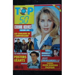 TOP 50 194  1989 Corinne Hermes - Posters Hallyday Sardou Mitchell / Coluche - Emmanuelle Jason Donovan P Kaas