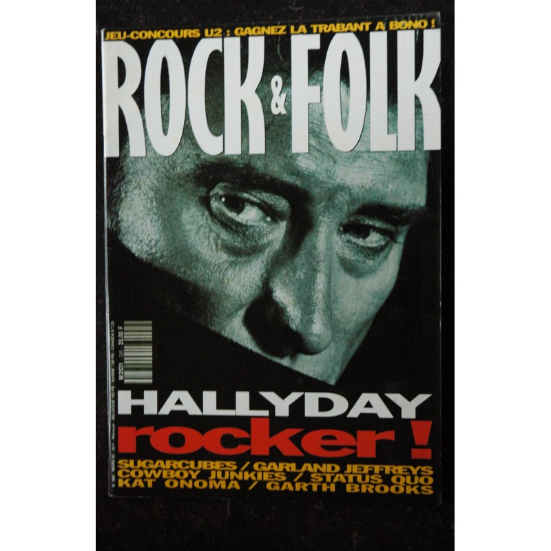 ROCK & FOLK 295 1992 Cover Johnny Hallyday Rocker ! Status Quo Sugarcubes