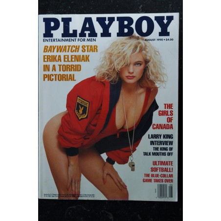 PLAYBOY US 1990 08 COVER ERIKA ELENIAK Melissa Evridge INTERVIEW Larry King
