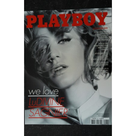 PLAYBOY 086 JANVIER 2008 COVER LUDIVINE SAGNIER TOM FORD INTERVIEW JEAN-MICHEL  JARRE VALENTINE FILLOL-CORDIER