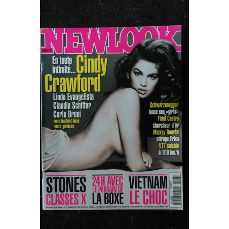 NEWLOOK 143 JUILLET 1995 COVER CINDY CRAWFORD LINDA EVANGELISTA CLAUDIA SCHIFFER CARLA BRUNI ROLLING STONES