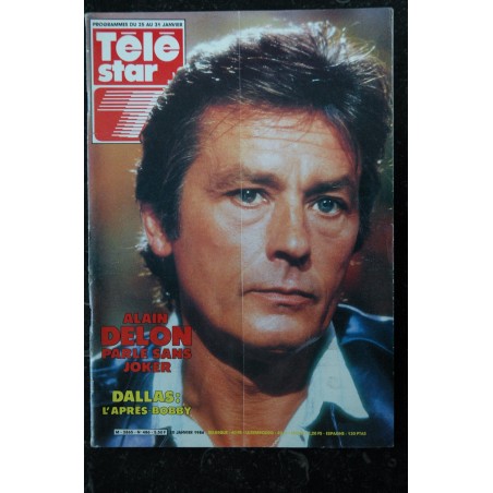 TELE STAR 486 25 au 31 Janvier 1986 Cover Alain Delon Dallas