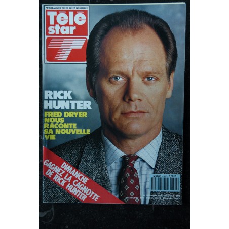 TELE STAR  842 21 au 27 novembre 1992 Cover Rick Hunter Fred Dryer