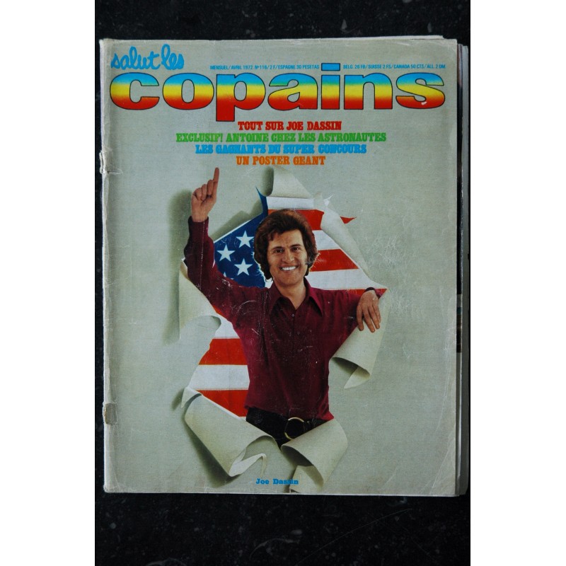Salut les Copains N°116 Avril 1972 Cover Joe Dassin Johnny Hallyday Julien Clerc Ringo Antoine