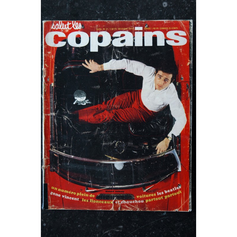 Salut les Copains N° 21 - 04 1964 -  GENE VINCENT BEATLES  chanteurs leurs voitures