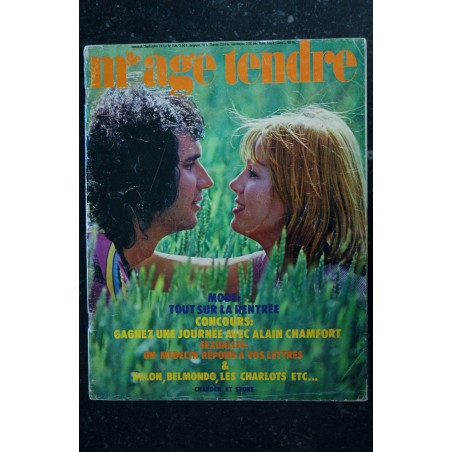 mademoiselle age tendre n° 106 1973 09 STONE & CHARDEN CHAMFORT DELON BELMONDO CHARLOTS