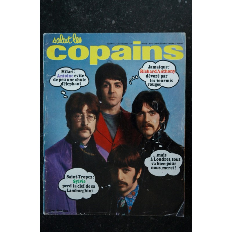 Salut les Copains N° 61 1967 08 BEATLES ANTOINE SYLVIE Richard ANTHONY PROCOL HARUM