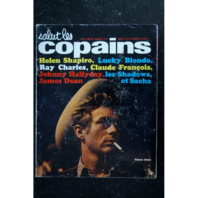 Salut les Copains N°  6   - 01 1963 -  Johnny Hallyday James Dean Lucky Blondo  Les Shadows