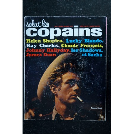 Salut les Copains N°  6   - 01 1963 -  Johnny Hallyday James Dean Lucky Blondo  Les Shadows