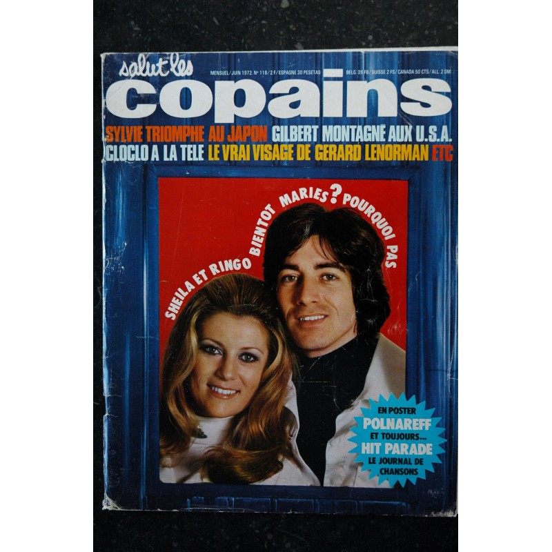 Salut les Copains N°118 Juin 1972 Sheila et Ringo Sylvie Vartan Gilbert Montagné Claude François Gerard Lenorman