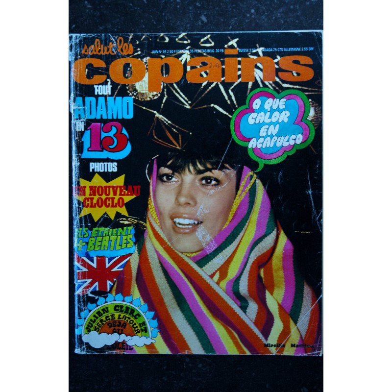 Salut les Copains N° 94  - 06 1970 - INCOMPLET -  ADAMO CLOCLO BEATLES DASSIN France GALL J CLERC