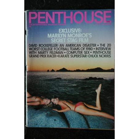 PENTHOUSE US 1980/10 Marilyn Monroe's Secret Stag Film Kristen Knutsen Marty Feldman Chuck Norris