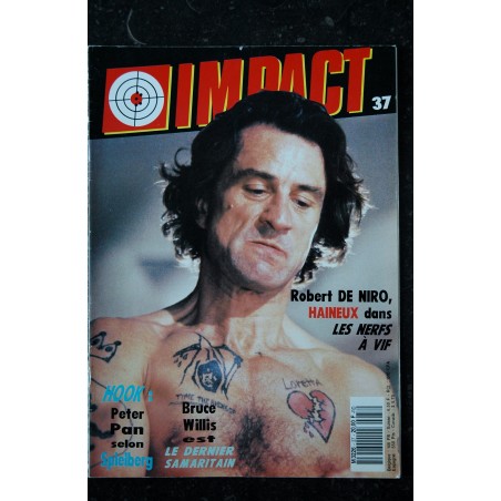 MAD MOVIES IMPACT 37 FEVRIER 1992 Robert de NIRO LES NERFS A VIF HOOK Spielberg Bruce WILLIS