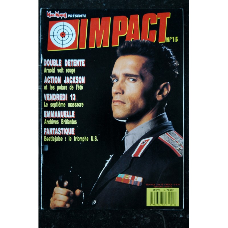 MAD MOVIES IMPACT 15 JUIN 1988 ARNOLD SCHWARZENEGGER 8 PAGES BEETLEJUICE VENDREDI 13 EMMANUELLE