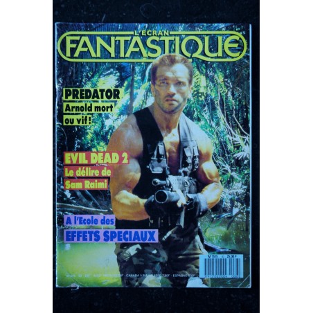 L'écran fantastique n° 83 1987 COVER ARNOLD Schwarzenegger  PREDATOR + POSTER  EVIL DEAD 2  Sam Raimi