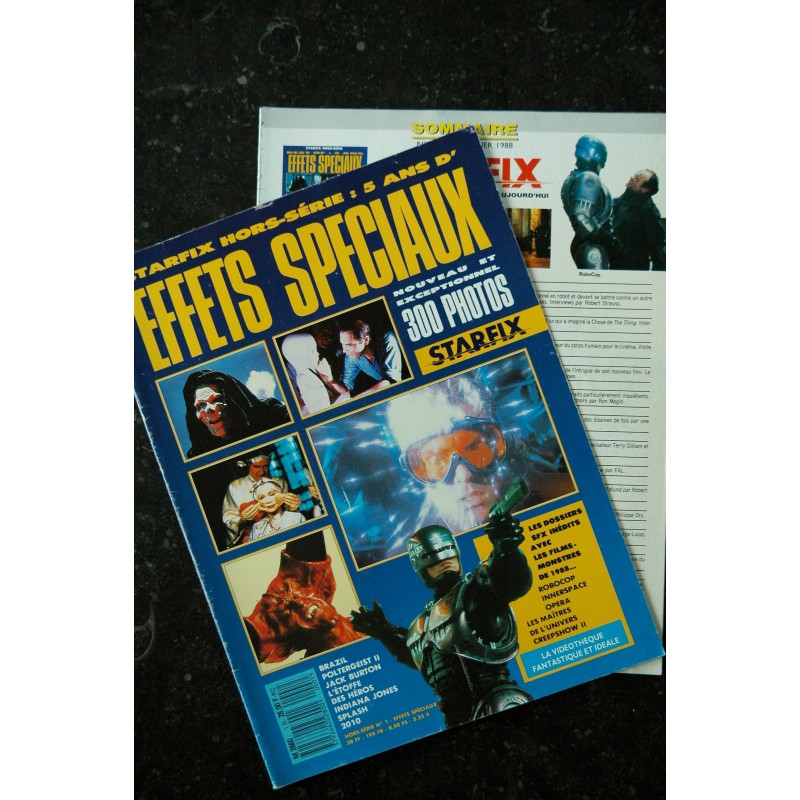 STARFIX 055 Hors-Série n° 1 - 5 ans d'effets spéciaux Indiana Jones Robocop  1988 01