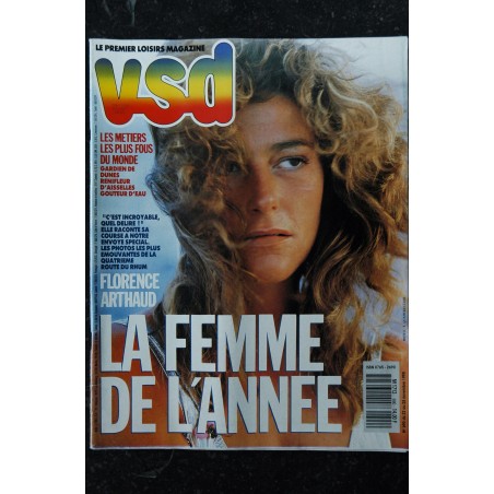 VSD 690 NOVEMBRE 1990 COVER FLORENCE ARTHAUD PHOTOS EMOUVANTES DE LA ROUTE DU RHUM FEMME DE L'ANNEE