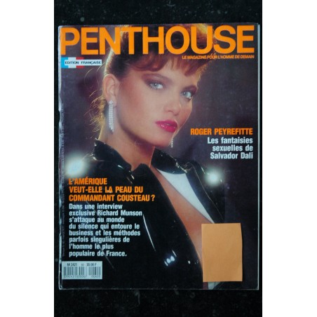 PENTHOUSE 060 JANVIER 1990 VEY EDWARD JAMES DOMINIQUE LARRIVAZ KIRSTEN STEWART ROGER PEYREFITTE COMMANDANT COUSTEAU