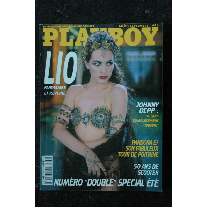 PLAYBOY 047 AOUT 1996 COVER LIO INTERVIEW JOHNNY DEPP JESSICA LEE PANDORA PEAKS PAMELA ANDERSON BARB WIRE