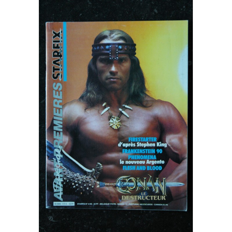 STARFIX Hors-Série 4 COVER ARNOLD SCHWARZENEGGER CONAN  FIRESTARTER Stephen KING FRANKESTEIN 90 PHENOMENA  FLESH and BLOOD