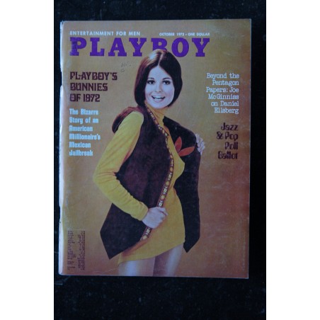 PLAYBOY US 1972 10 OCTOBER INTERVIEW MEIR KAHANE Sharon Johansen  Lynn Myers POLL BALLOT JAZZ & POP