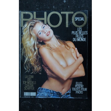 PHOTO 270 MARS 1990 SPECIAL LES + BELLES TOP-MODELS COVER CLAUDIA SCHIFFER LINDA EVANGELISTA