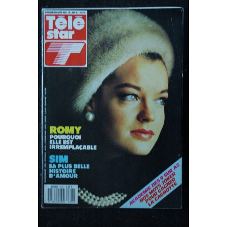 TELE STAR  528 Du 15 au 21 novembre 1986 Romy Schneider Sim