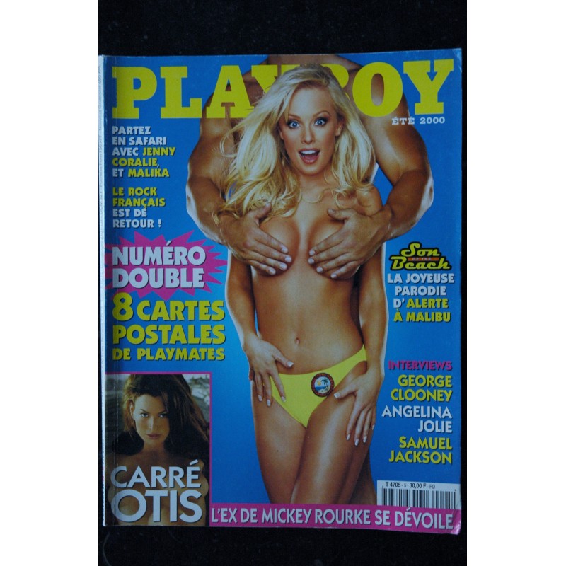 PLAYBOY 005 2000 ETE + 8 CARTE POSTALES PLAYMATES SAND ANDERSON CARRE OTIS