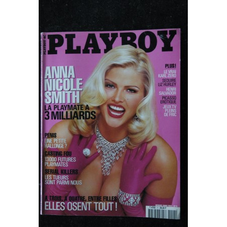 PLAYBOY 011 MARS 2001 COVER ANNA NICOLE SMITH LAUREN MICHELLE HILL HENRI SALVADOR PICASSO  LIZ HURLEY KARL ZERO