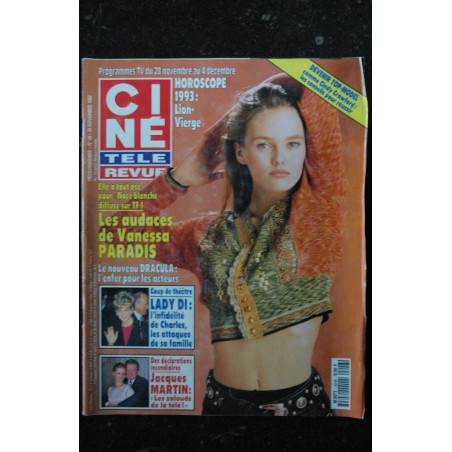 CINE TELE REVUE 1992 11 26 COVER VANESSA PARADIS Alain Delon Maman j'ai encore raté l'avion