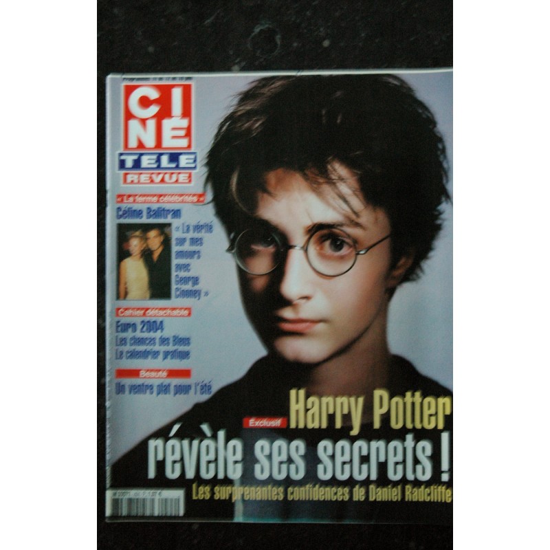 CINE TELE REVUE 2004 10 juin 2004 Harry Potter Daniel Radcliffe Madonna + Calendrier Euro 2004