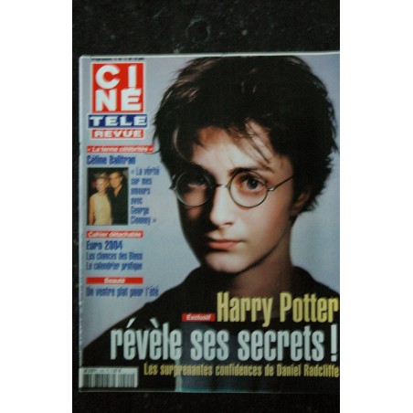 CINE TELE REVUE 2004 10 juin 2004 Harry Potter Daniel Radcliffe Madonna + Calendrier Euro 2004
