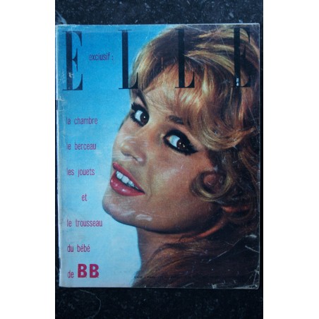 ELLE 733 - 8 janvier 1960 COVER BRIGITTE BARDOT Le Bébé de BB