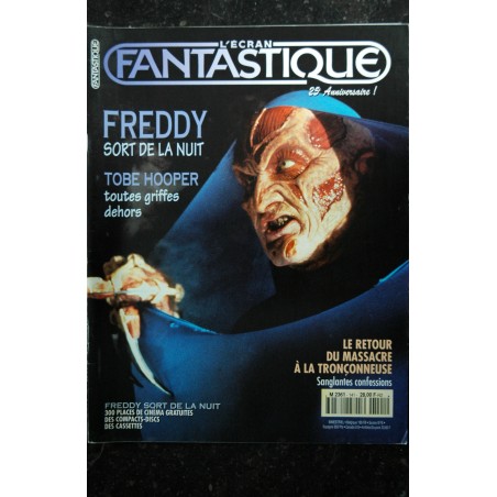 L'écran fantastique n° 141 1995 Freddy sort de la nuit Tobe Hooper Massacre à la tronçonneuse 25e Anniversaire