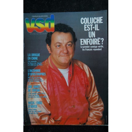 VSD 433 décembre 1985 COVER Coluche est-il un enfoiré ?