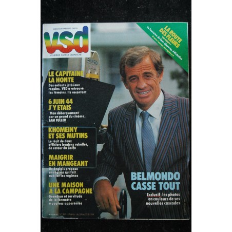 VSD 351 mai 1984 Cover Jean-Paul Belmondo Sam Fuller 6 Juin 1944