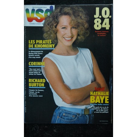 VSD 362 aout 1984 COVER Nathalie Baye - J.O. 1984 - Richard Burton
